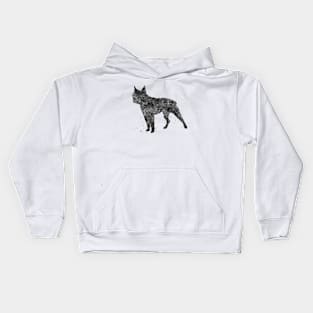 boston terrier dog black and white Kids Hoodie